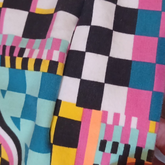 UGG RTW Unique Multi-Colored Zayley Checkered Organic Cotton Bralette/ Sportsbra - Picture 2 of 7